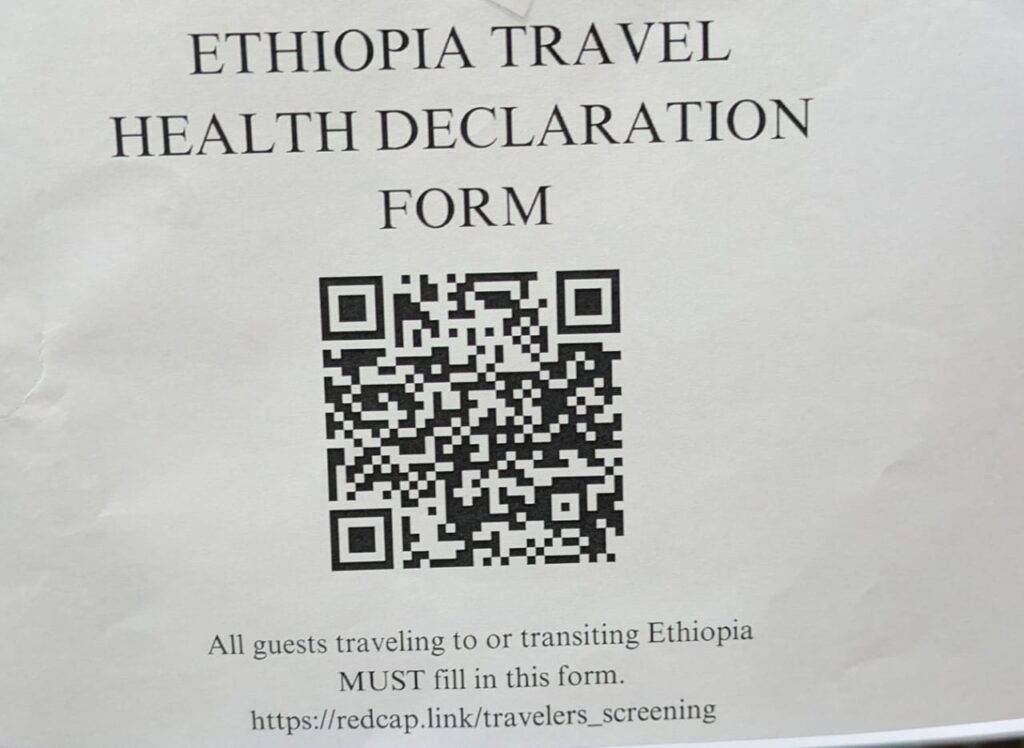 The Ethiopian Travel Health Declaration Form