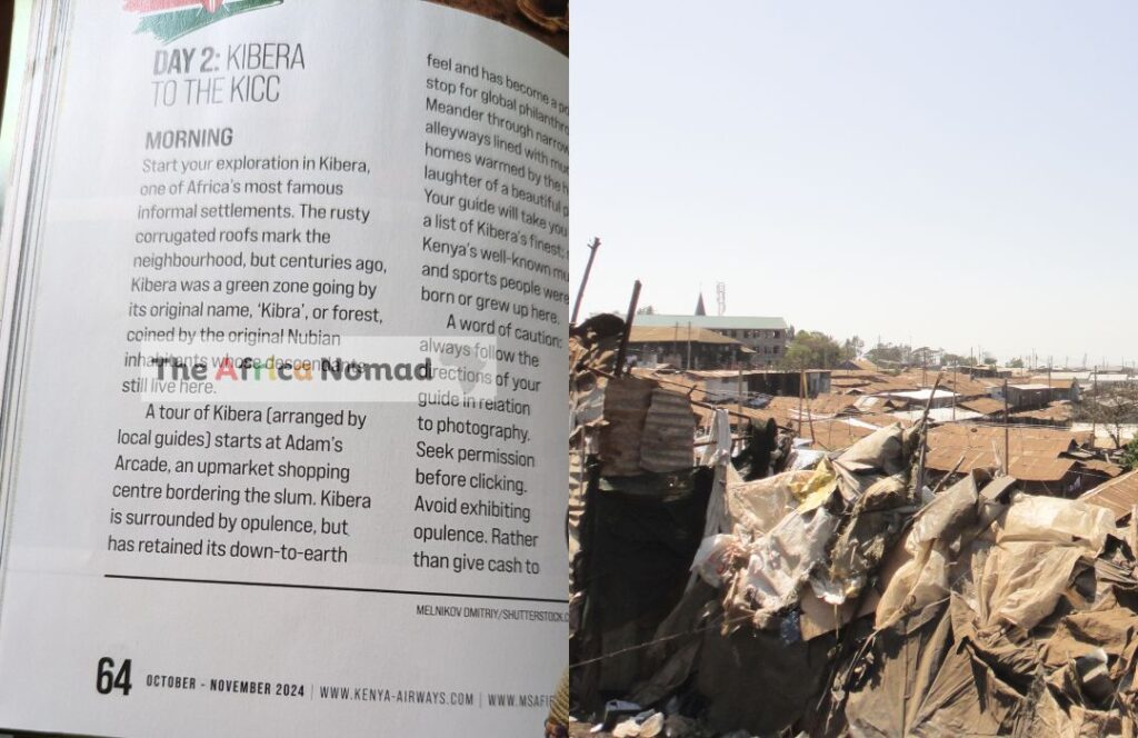 Kenya Airways Magazine Sites Kibera, The Largest Urban Slum in Africa, as a Tourist Site